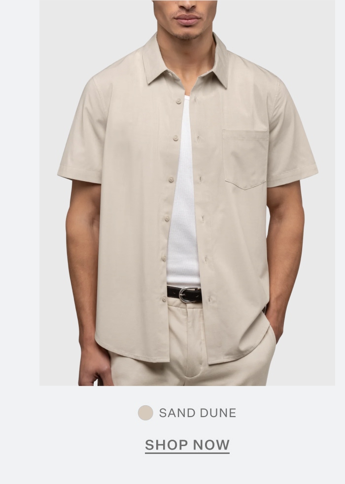 SoHo Short Sleeve Button Up in Sand Dune