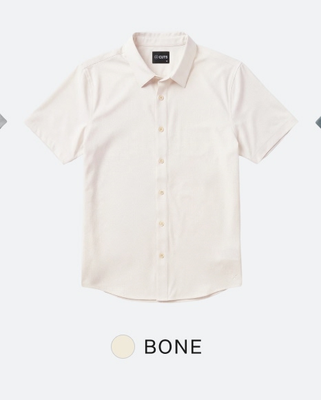 Crossover Button Up - Bone