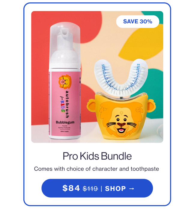 Choose your upgrade SAVE 35% SAVE 50% SAVE 35% Kids Sibling Pack Partner Pack #1 best seller Advanced oral care for two  $154 $238 | SHOP →  $154 $238 | SHOP → $89 $178 + 2 colors $89 $178 + 2 colors -50% -50% SAVE 30% SAVE 50% SAVE 30% SAVE 35% SAVE 50% Pro Kids Bundle Sonic Pro Bundle Comes with choice of character and toothpaste  Comes with toothpaste  $84 $119 | SHOP →  $84 $119 | SHOP → $89 $178 + 2 colors $89 $178 + 2 colors -50% -50% SHOP PRESIDENTS DAY SALE ⮕ Clinically proven. Dentist approved.