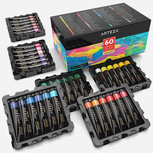 Acrylic Premium Artist Paint Set - 60 Colors