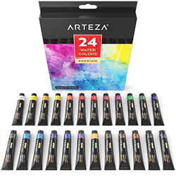 Watercolor Paint Set, 24 Colors