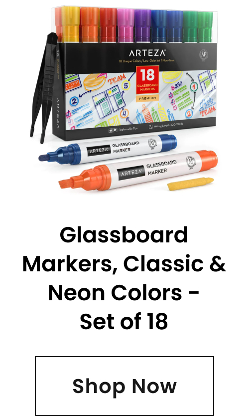 Shop Glass board Markers Neon Set of 18