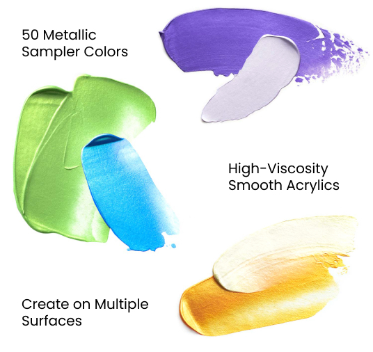 NEW Release Metallic Acrylic Paint Set Arteza