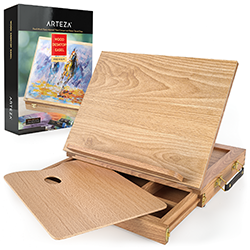 Wooden Desktop Easel with Palette