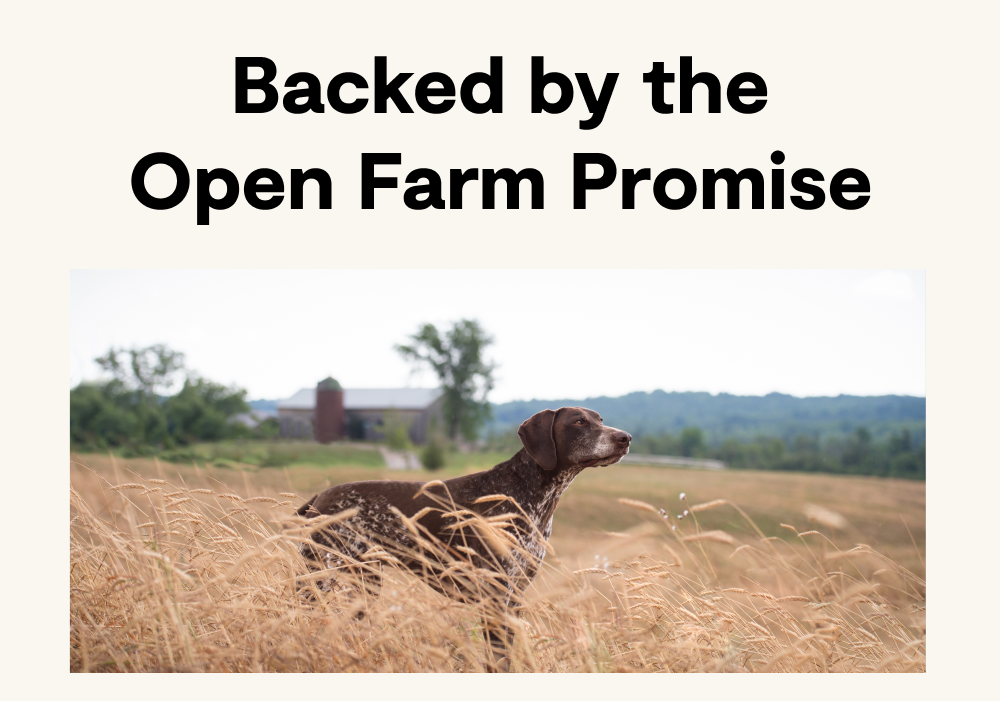 Backed by the Open Farm Promise