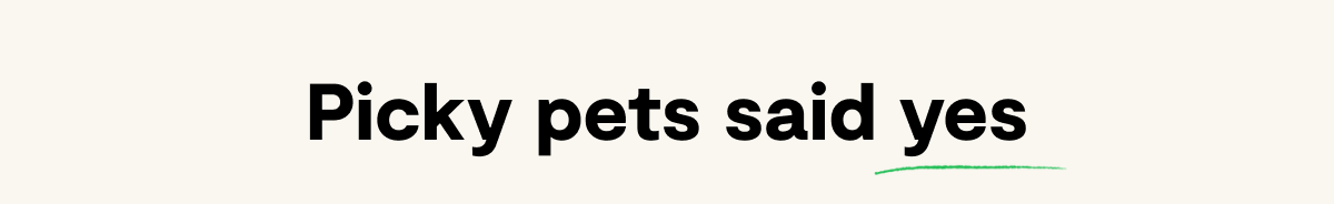 Picky pets said yes