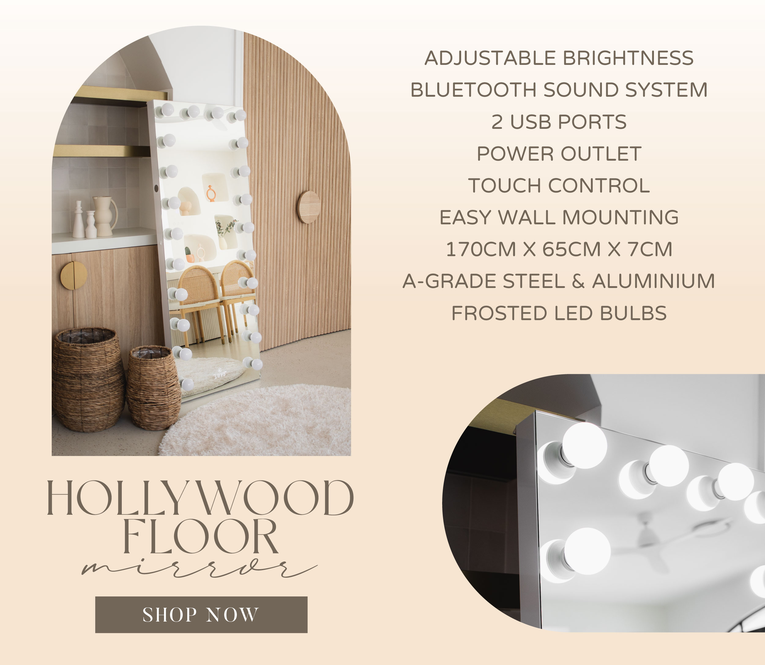 The perfect mirror to show off your OOTD 📸 Luvo Store