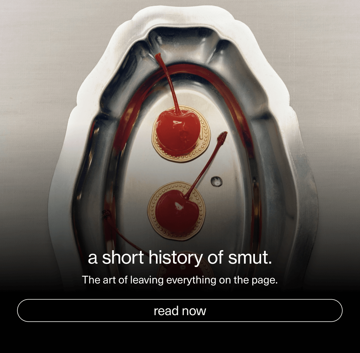 a short history of smut. | The art of leaving everything on the page. | [ read now ]