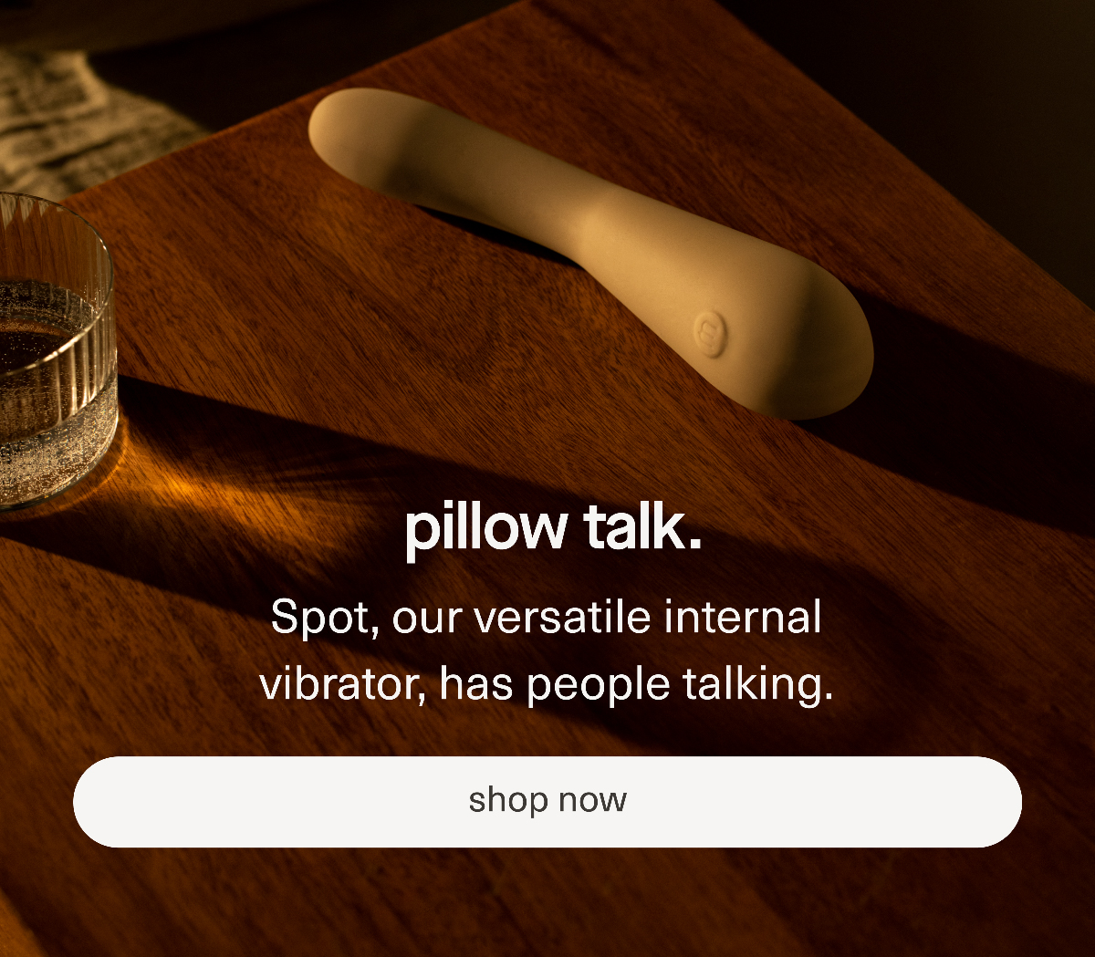  pillow talk. Spot, our versatile internal vibrator, has people talking. shop now 