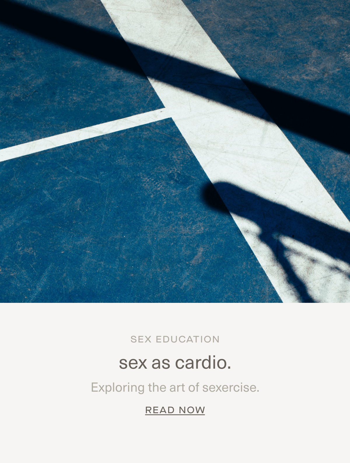 SEX EDUCATION | sex as cardio. | Exploring the art of sexercise. | Read Now