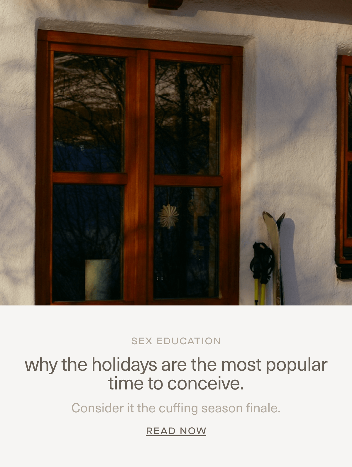 SEX EDUCATION | Why the holidays are the most popular time to conceive. | Consider it the cuffing season finale. | Read Now