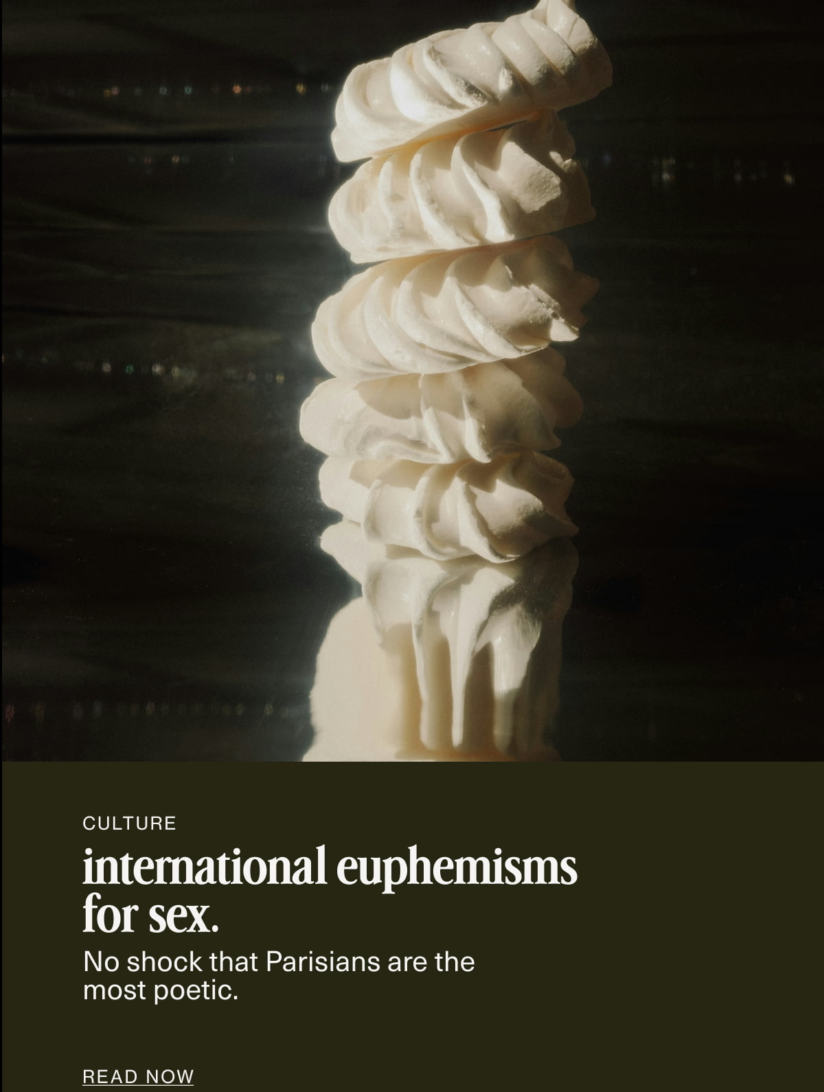 Culture | international euphemisms for sex. | No shock that Parisians are the most poetic. | READ NOW