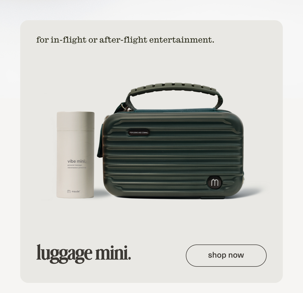 for in-flight or after-flight entertainment. | luggage mini. | [ shop now ]