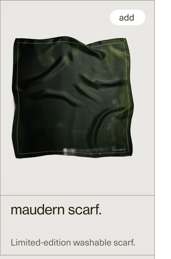 maudern scarf. | Limited-edition washable scarf.