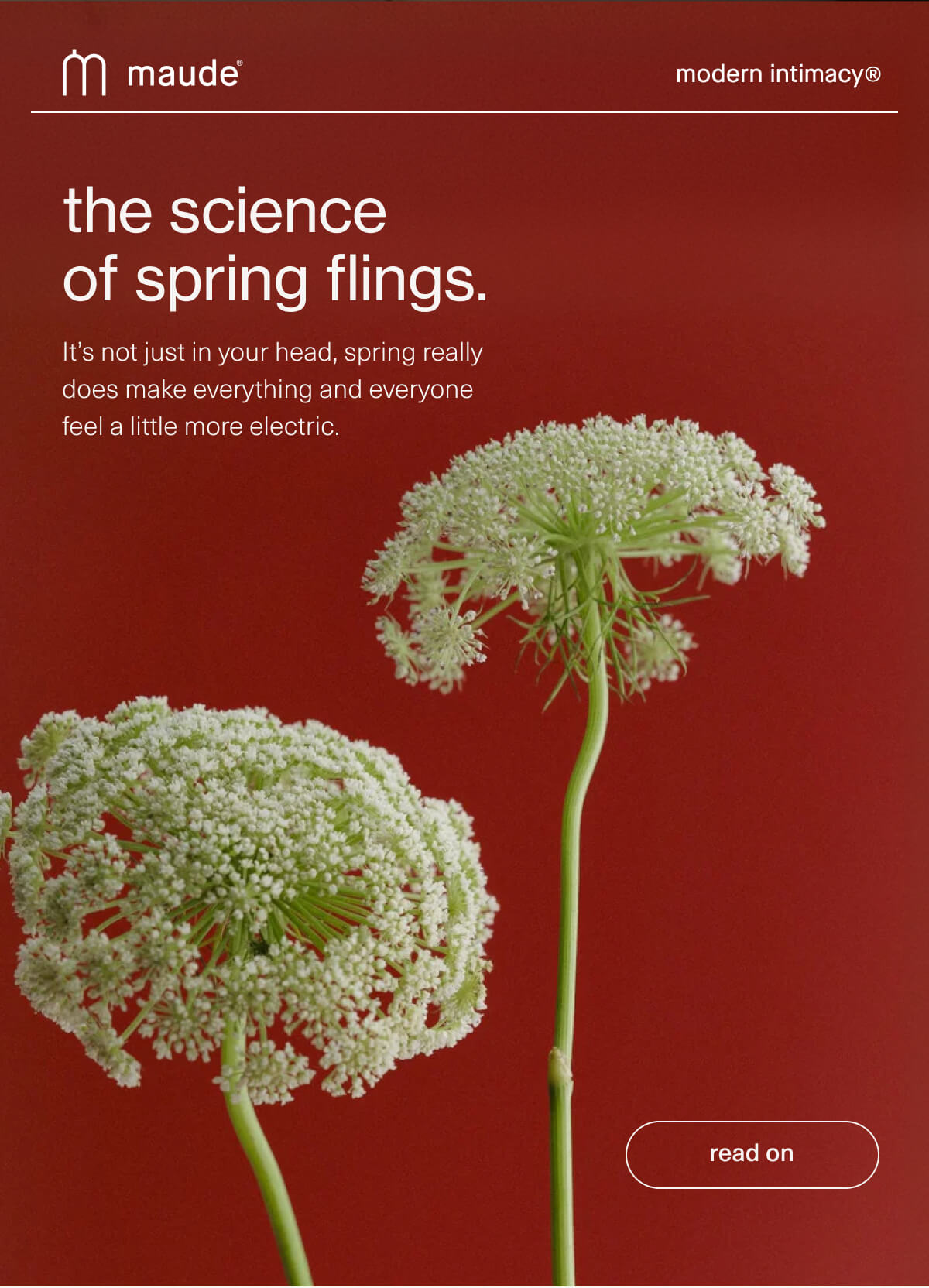 maude | modern intimacy | the science of spring flings. | It’s not just in your head, spring really does make everything and everyone feel a little more electric. | [ read on ]