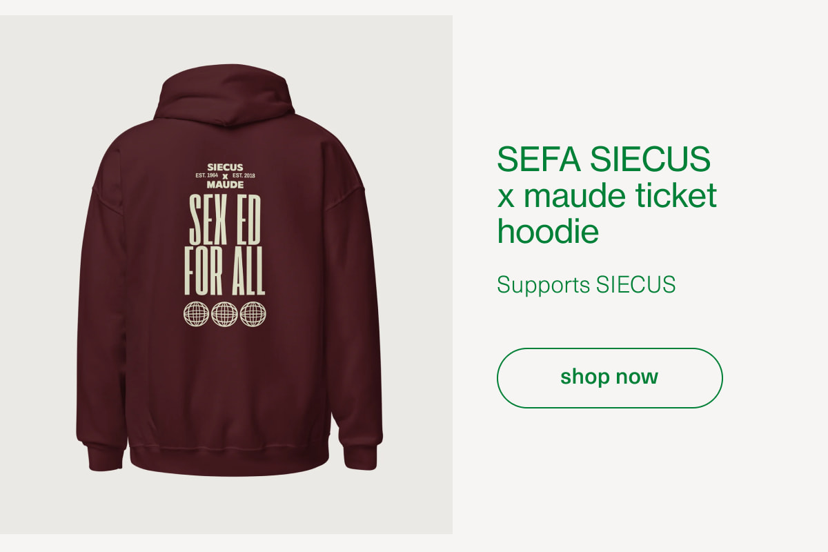 SEFA SIECUS x maude ticket hoodie | Supports SIECUS | [ shop now ]