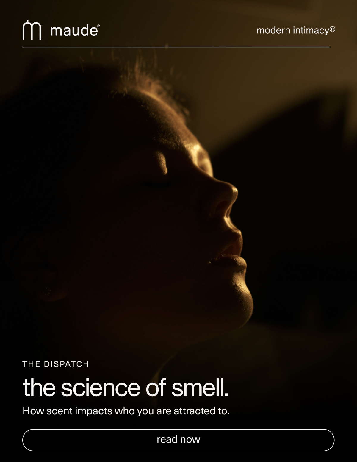 maude | modern intimacy | The Dispatch | the science of smell. | How scent impacts who you are attracted to. | [ read now ]