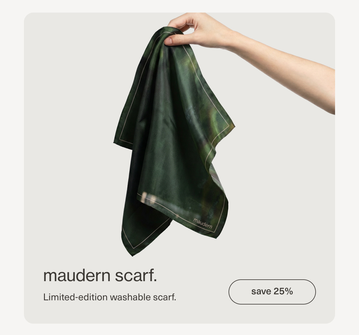 maudern scarf. | Limited-edition washable scarf. | [ save 25% ]