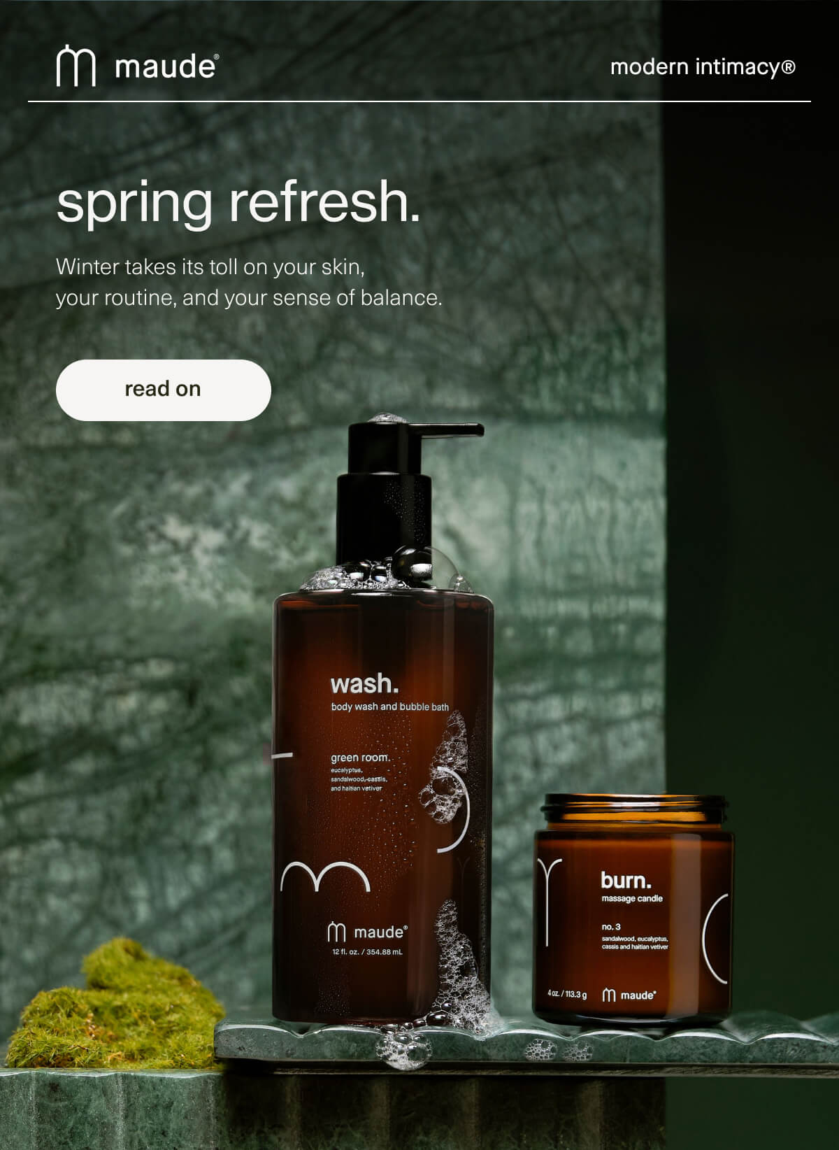 maude | modern intimacy | spring refresh. | Winter takes its toll on your skin, your routine, and your sense of balance. | [ read on ]
