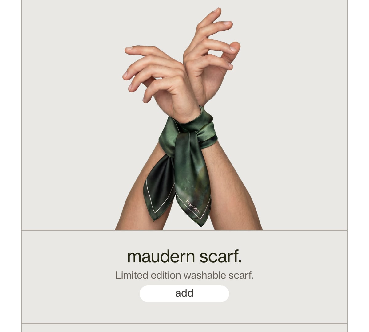 maudern scarf. | Limited edition washable scarf. | [ add ]