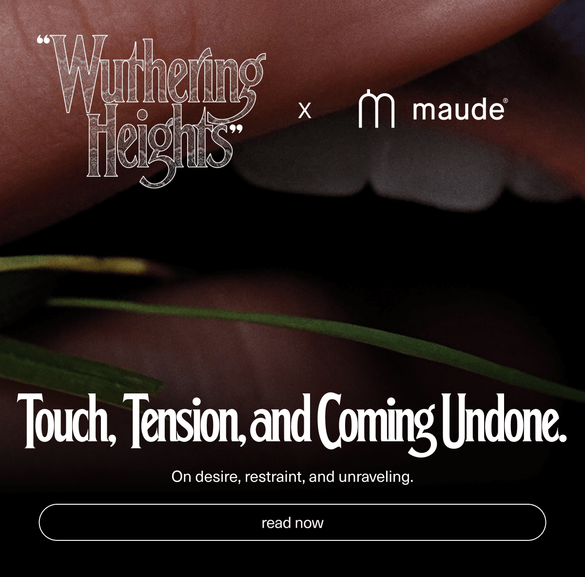 "Wuthering Heights " x Maude | Touch, Tension, and Coming Undone. | On desire, restraint, and unraveling. | [ read now ]