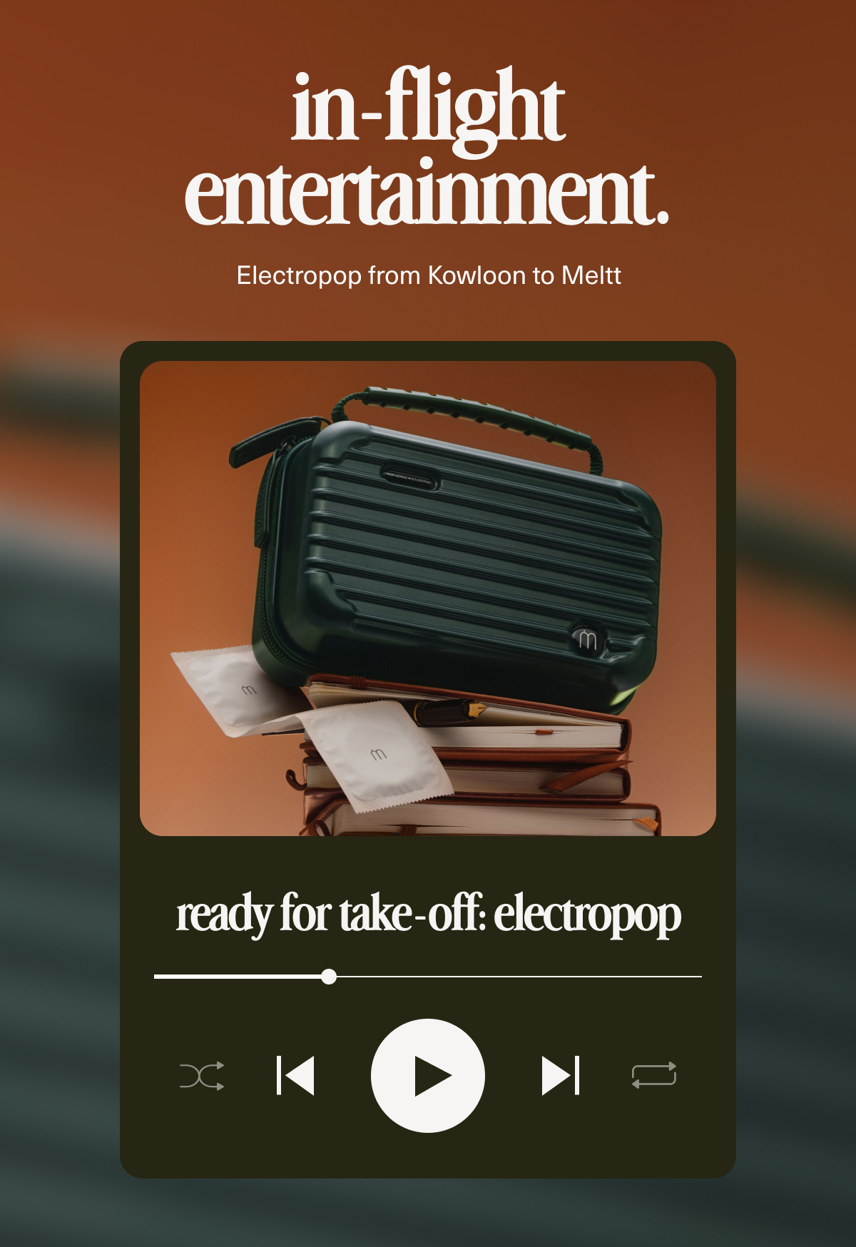 in-flight entertainment. | Electropop from Kowloon to Meltt