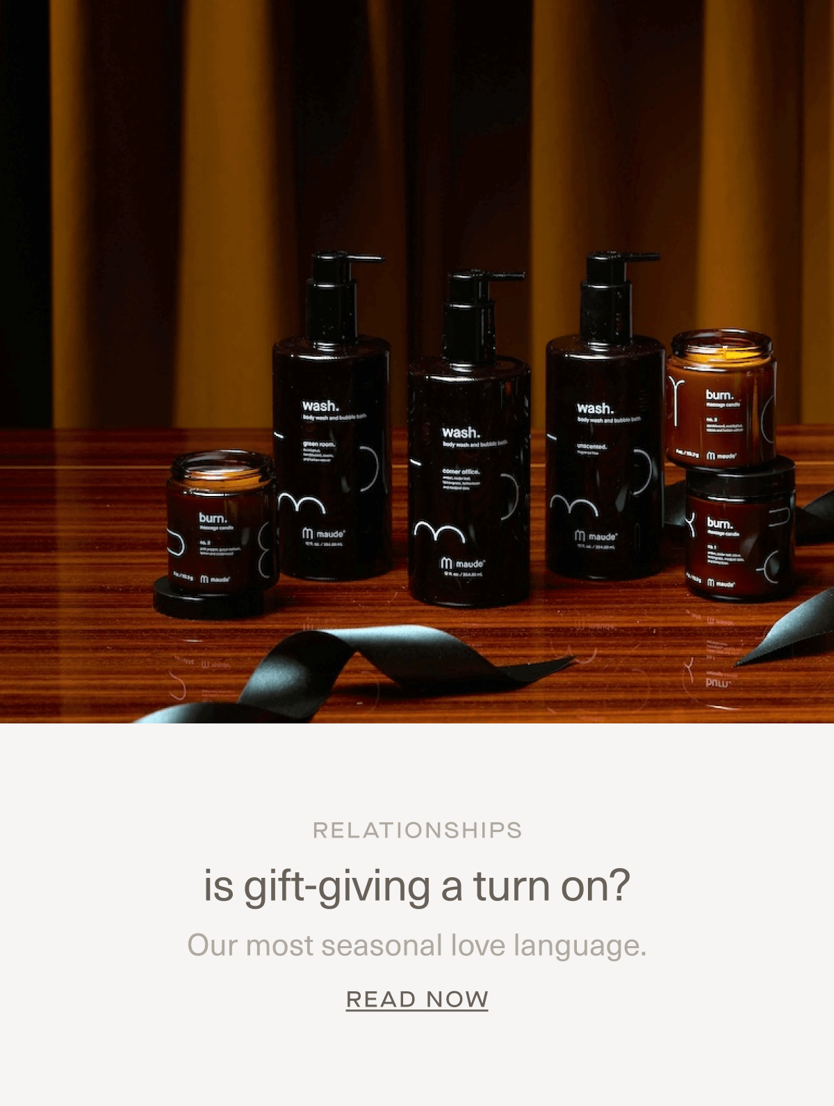 RELATIONSHIPS | is gift-giving a turn on? | Our most seasonal love language. | Read Now