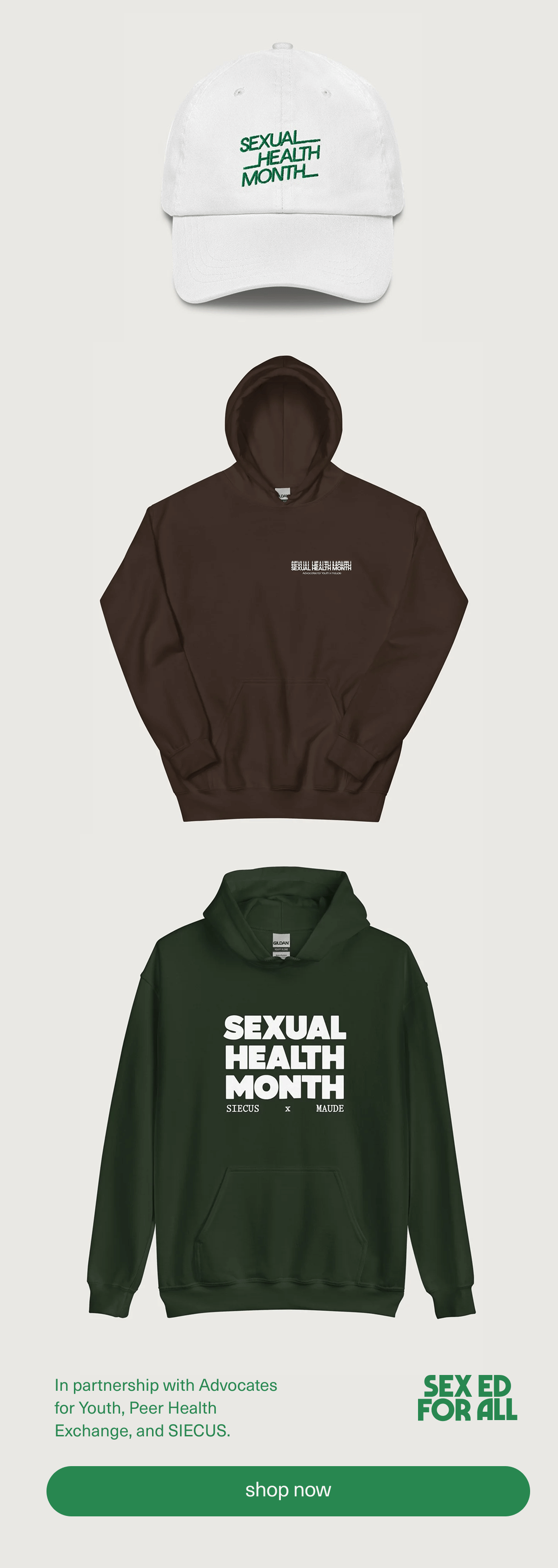 Sex Ed For All | In partnership with Advocates for Youth, Peer Health Exchange, and SIECUS. | [ shop now ]