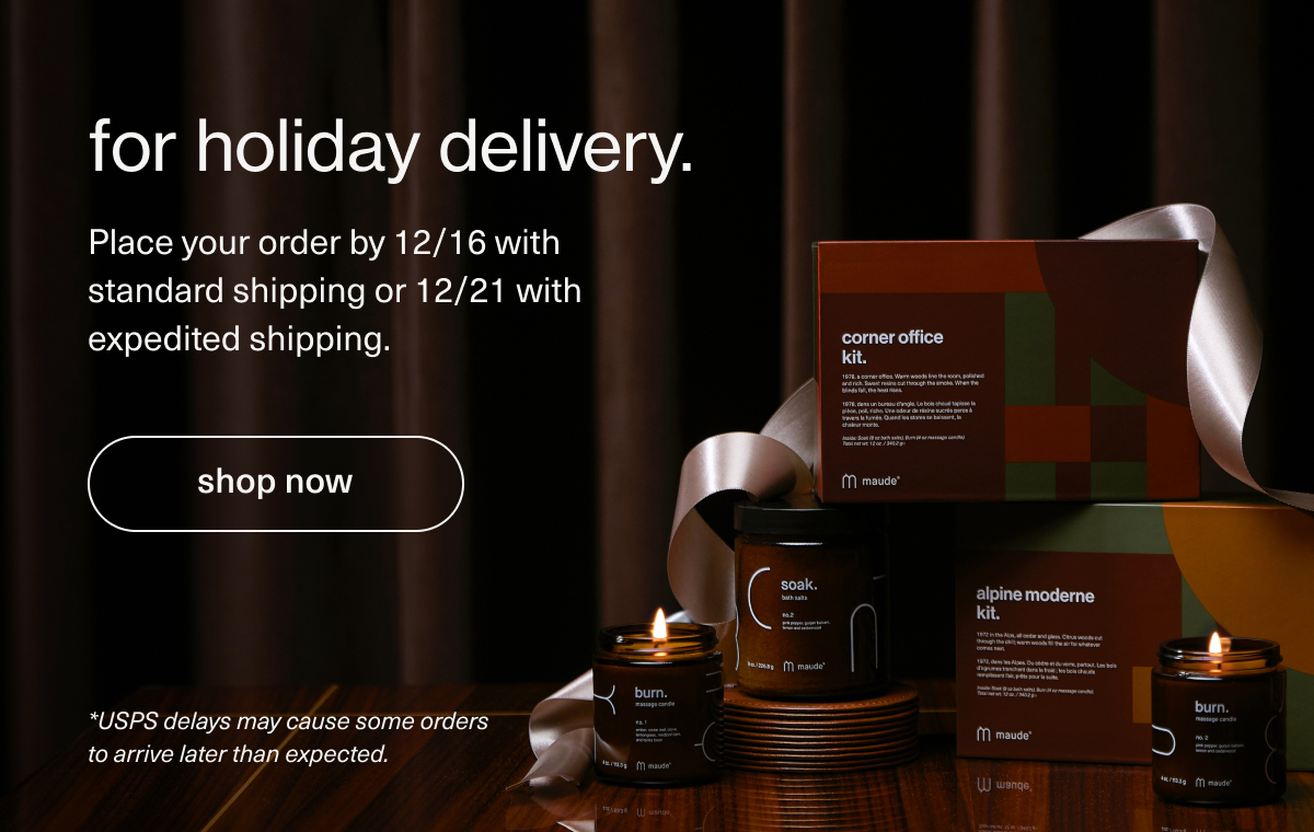 for holiday delivery. | Place your order by 12/16 with standard shipping or 12/21 with expedited shipping. | [ shop now ] | *USPS delays may cause some orders to arrive later than expected.