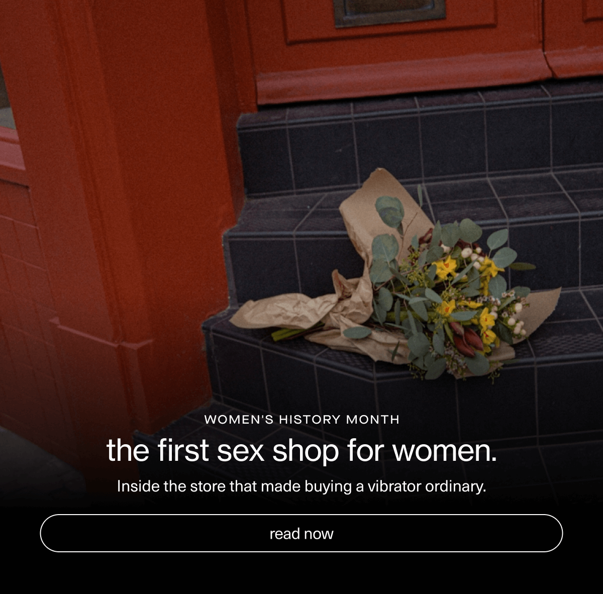 women's history month | the first sex shop for women. | Inside the store that made buying a vibrator ordinary. | [ read now ]