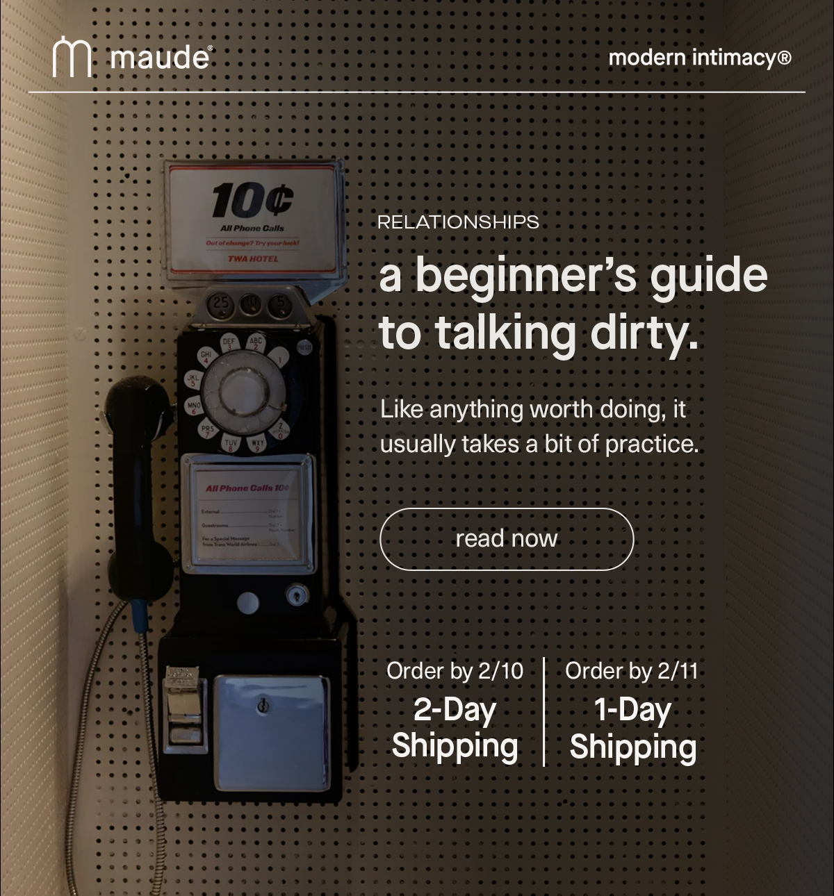 maude | a beginner's guide to talking dirty. | read now
