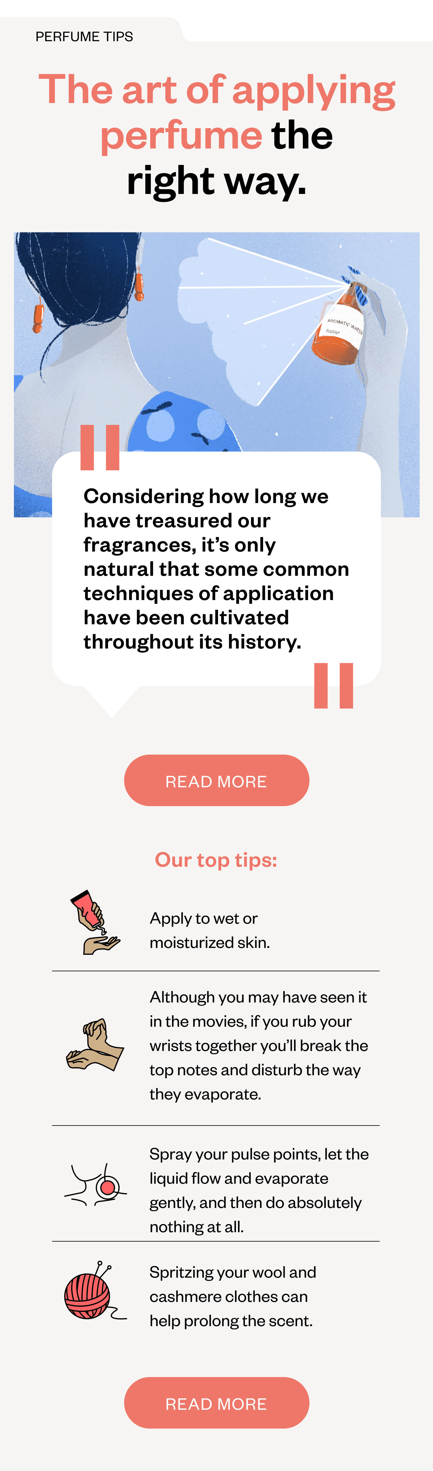 The dos and don’ts for applying perfume Dossier