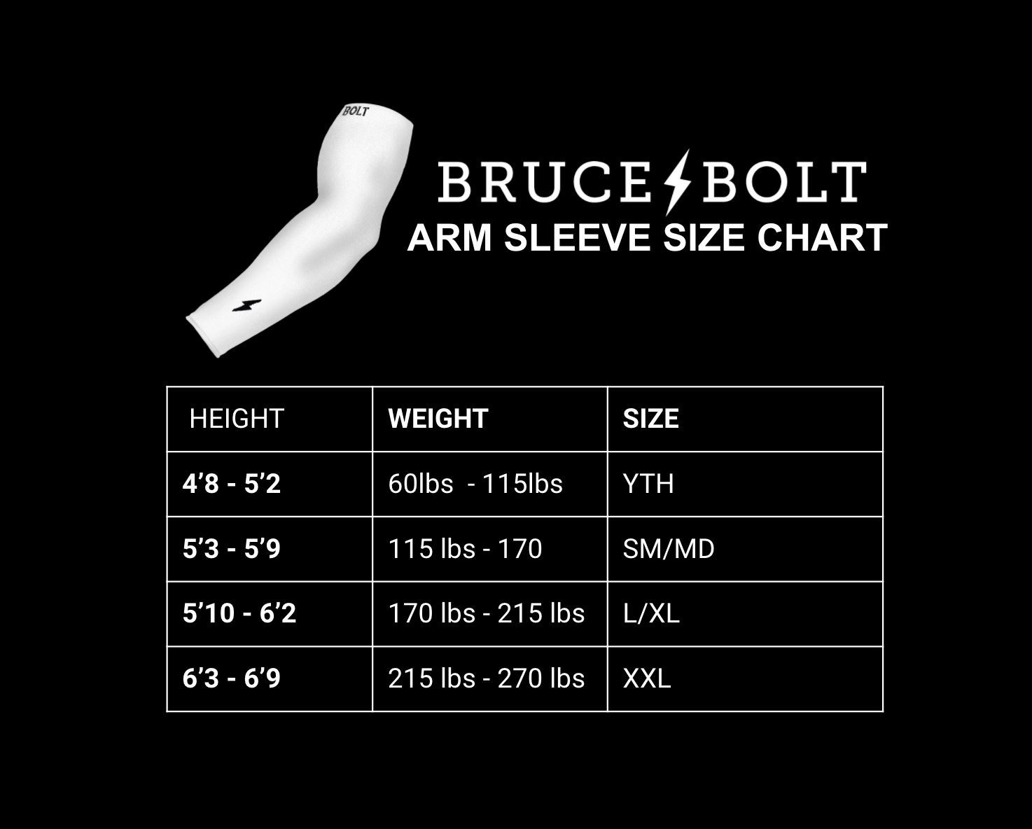 Bruce Bolt BOLT Arm Sleeves Buy 1 Get 1 30 OFF Bruce Bolt