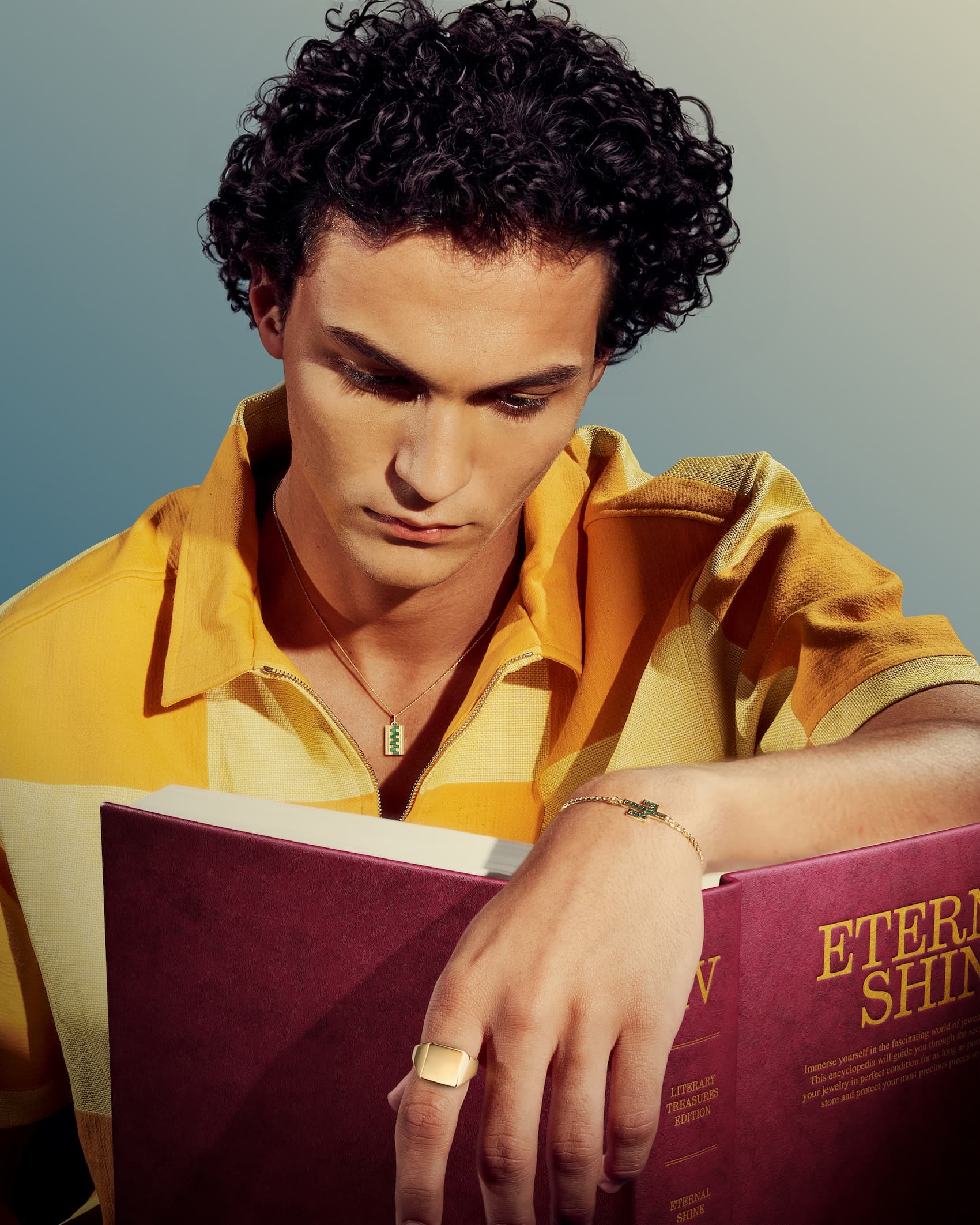 Man reading a book
