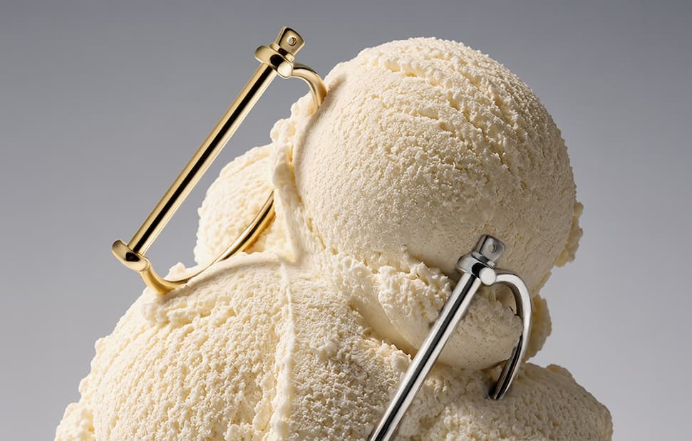 Thin Screw Cuffs in Ice Cream