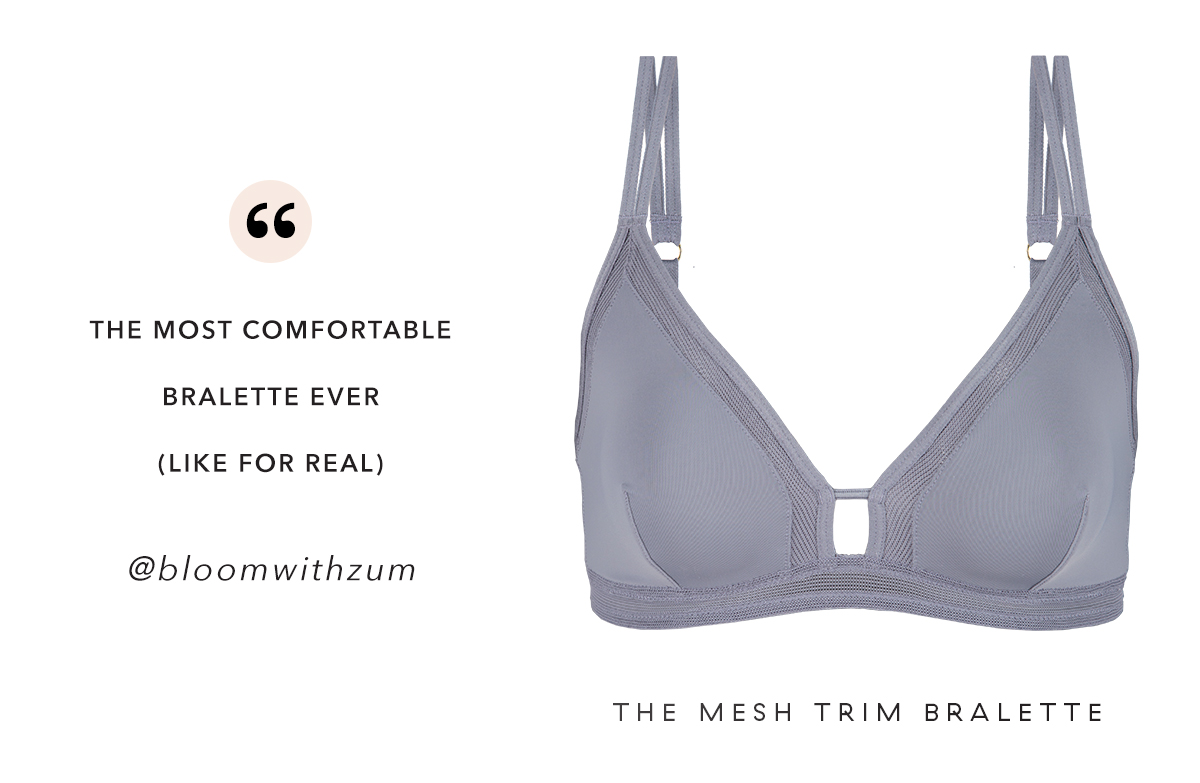 mesh trim bra