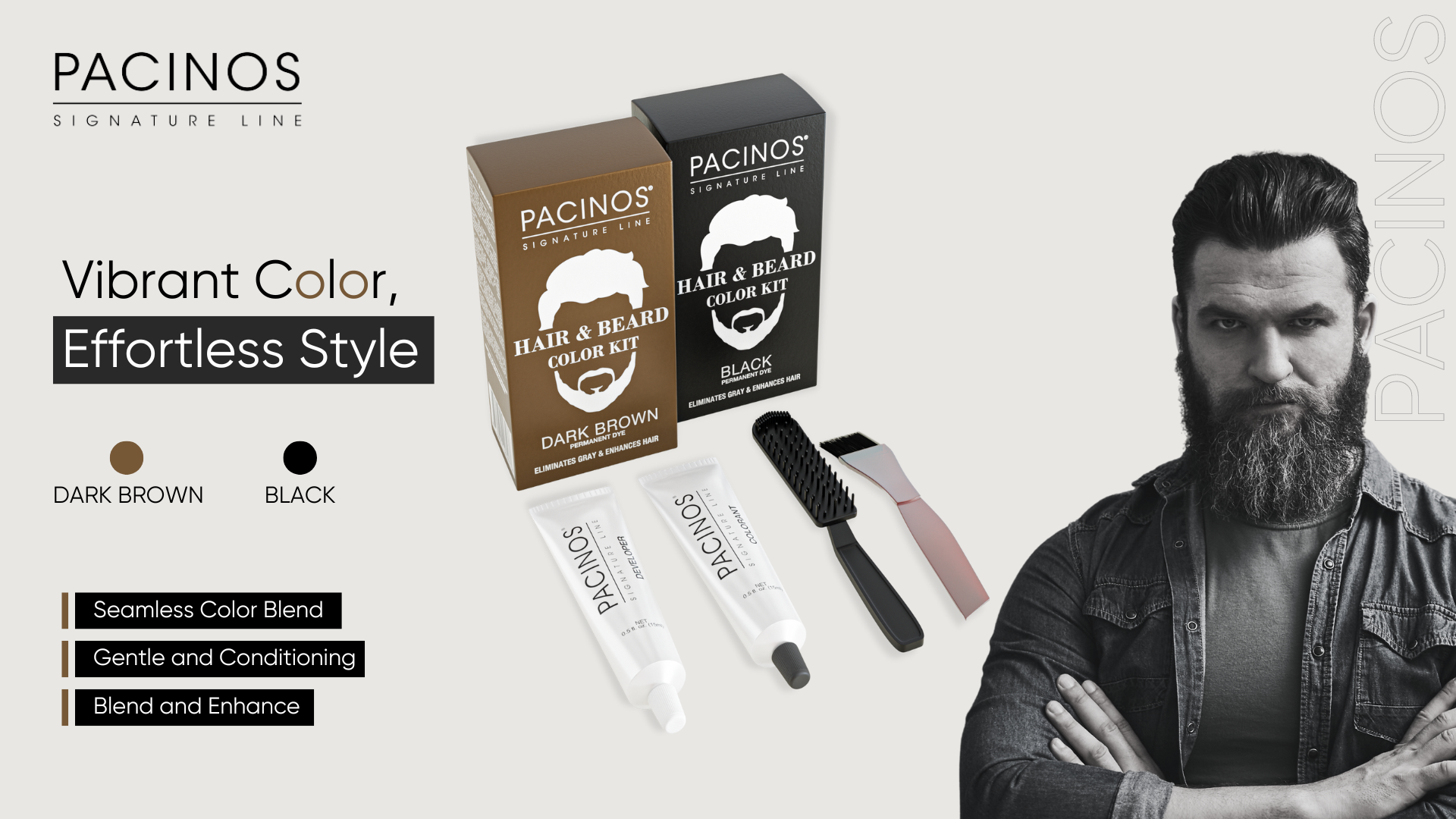 Color Your Story, Paint Your Identity Pacinos Hair & Beard Color Kit