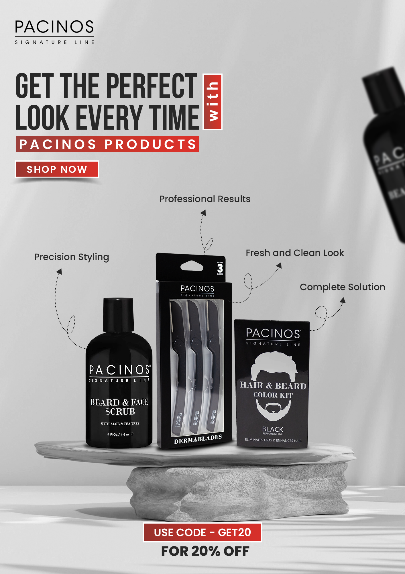 Limited Offer 20 Off Hair & Beard Styling Essentials! Pacinos Products