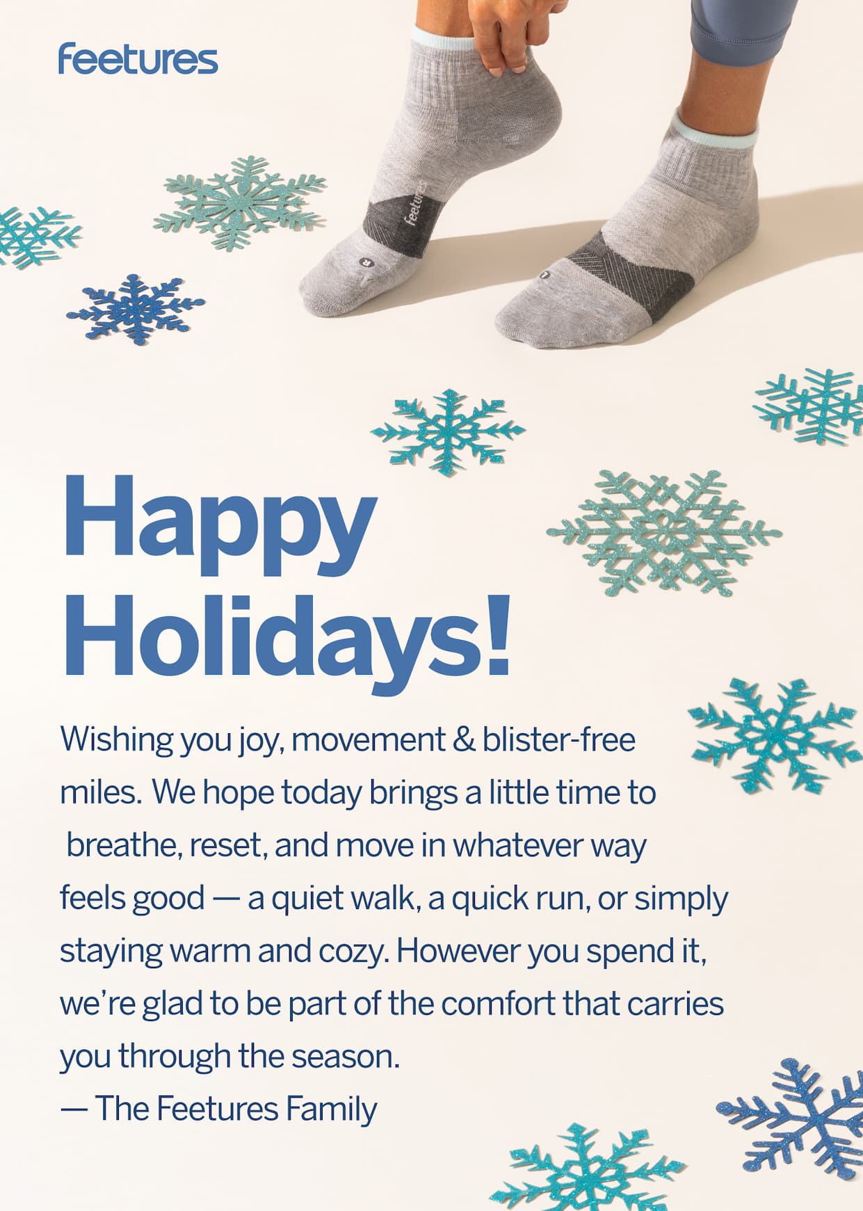Happy Holidays from the Feetures Team. 