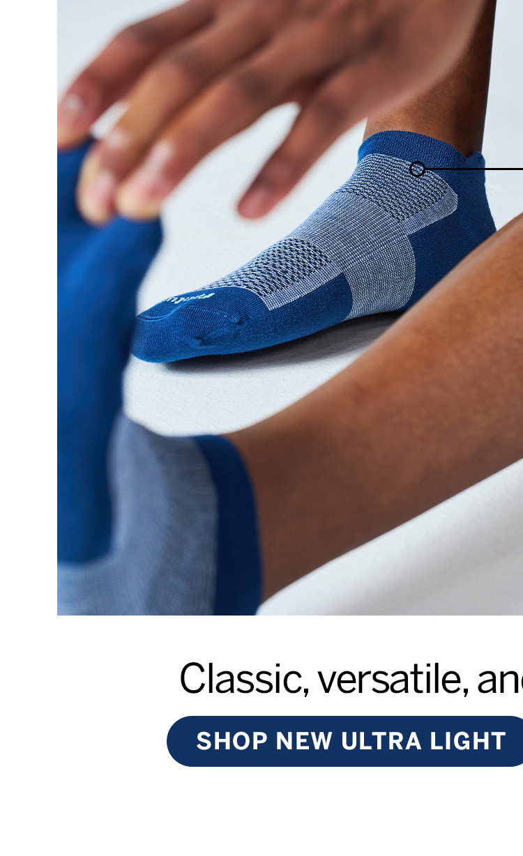 Classic and versatile. Rich Navy. Shop Ultra Light Tabs.