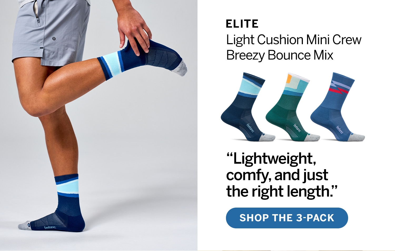 Elite Light Cushion Mini Crew Breezy Bounce Mix. Shop the 3-pack.