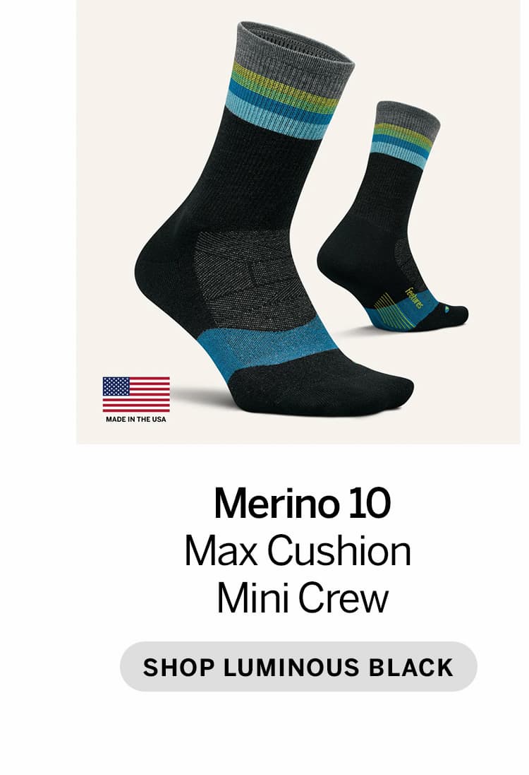 Merino 10 Max Cushion Mini Crew - Shop Luminous Black