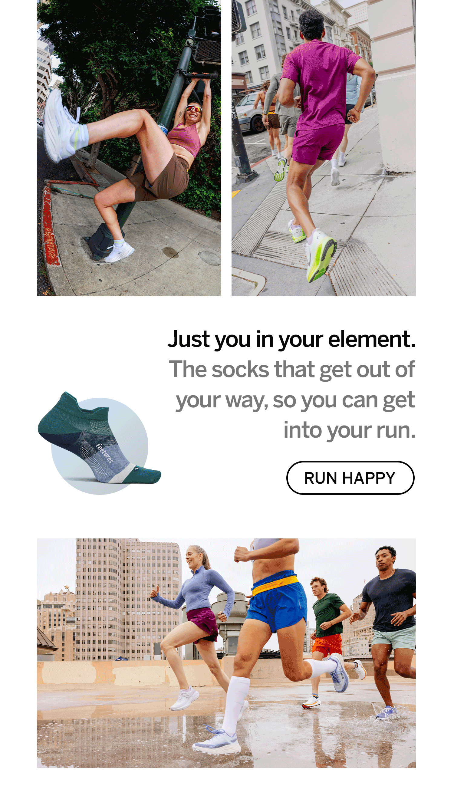 Just you in your element. Run happy >