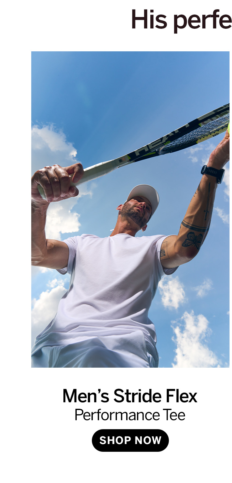 Men's Stride Flex Performance Tee. Shop Now.