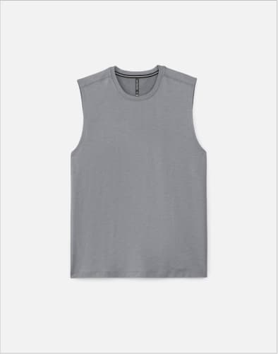 Shop Stone Grey Interval Muscle Tee