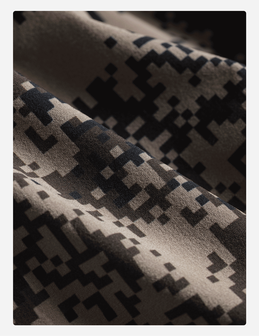 Gif a close up of a black and white pattern in Digital Camo