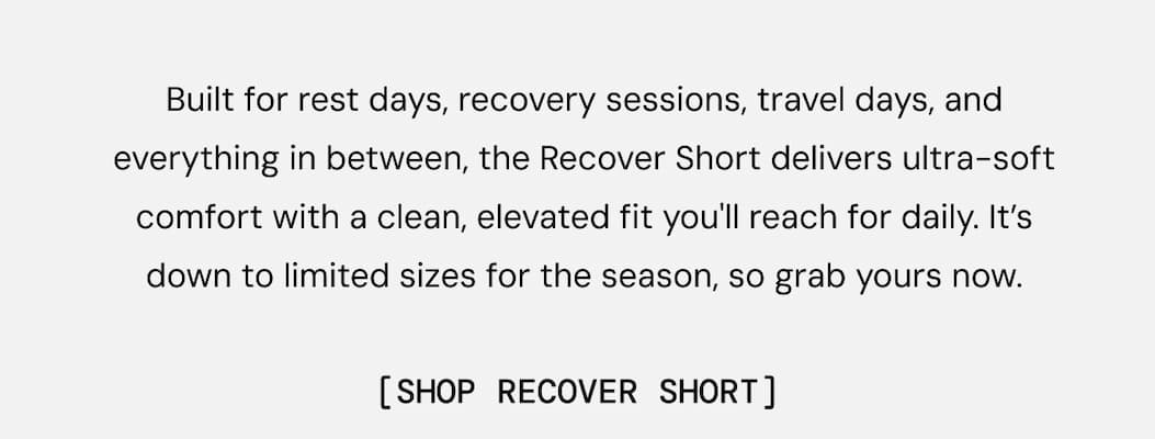 Low Stock Alert. 7" Black Recover Shorts are almost sold out. Shop Now