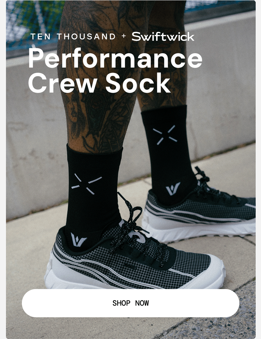 Swiftwick x Ten Thousand Performance Crew Sock
