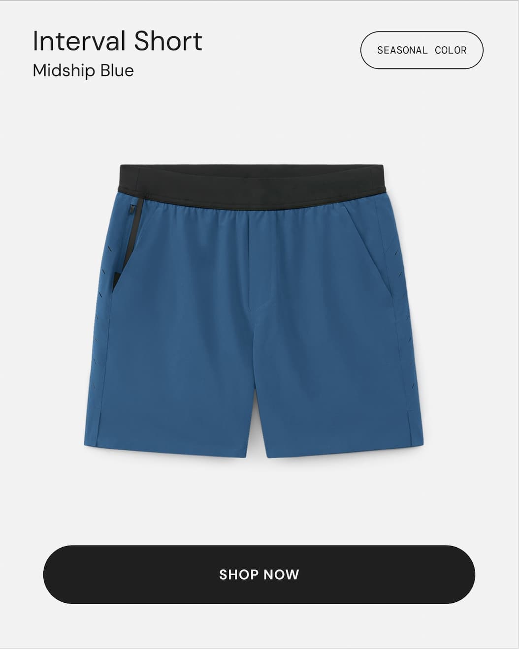 Shop the Lined Interval Gym Short in Midship Blue