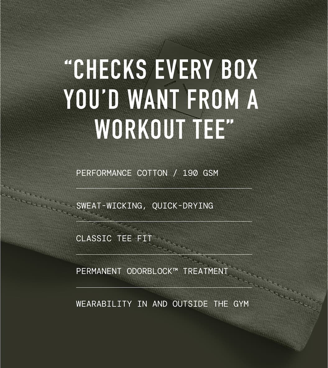 Rep Workout Shirt Spec Sheet